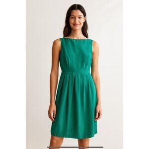 NWT MARTIN + OSA DRESS 0 EMERALD GREEN PROM ENGAGEMENT SILK TWEEN PLEATS BUBBLE